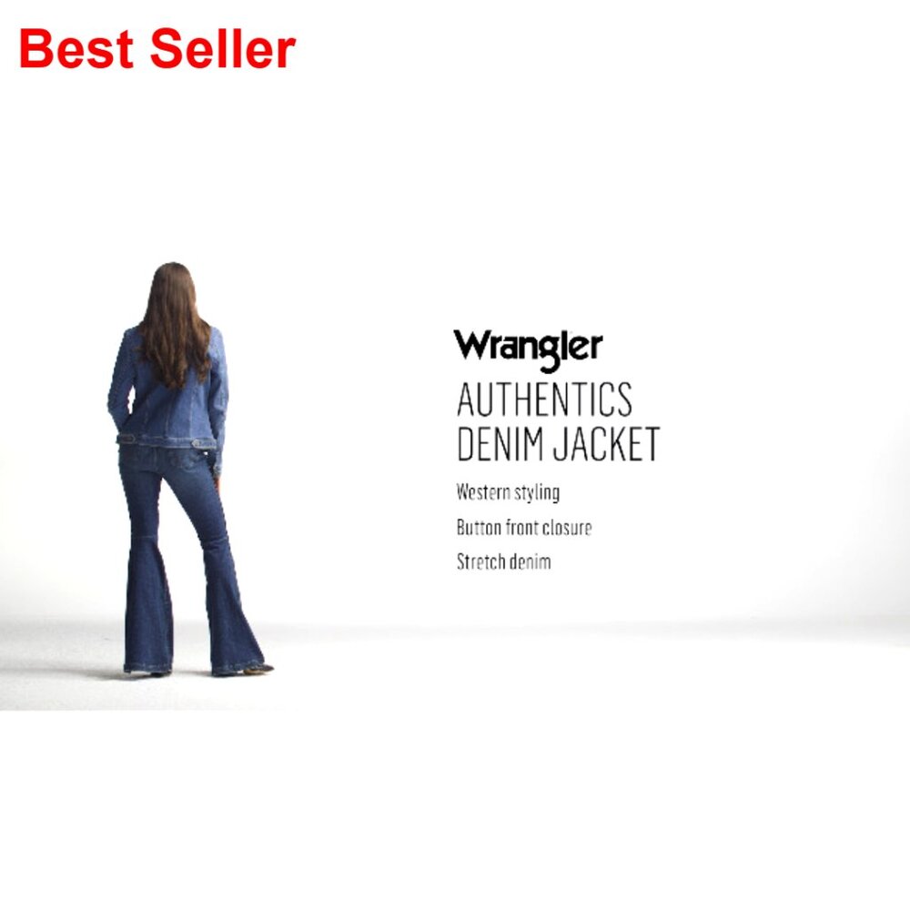 Women's Stretch Denim Jacket Button Closure Flap Pockets Casual Wear - Picture 5 of 5